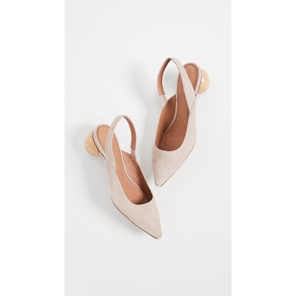 Matiko Women’s Circa Slingback Suede Pumps Size 6.5 EU 37 Peach / Beige NIB - Picture 5 of 5